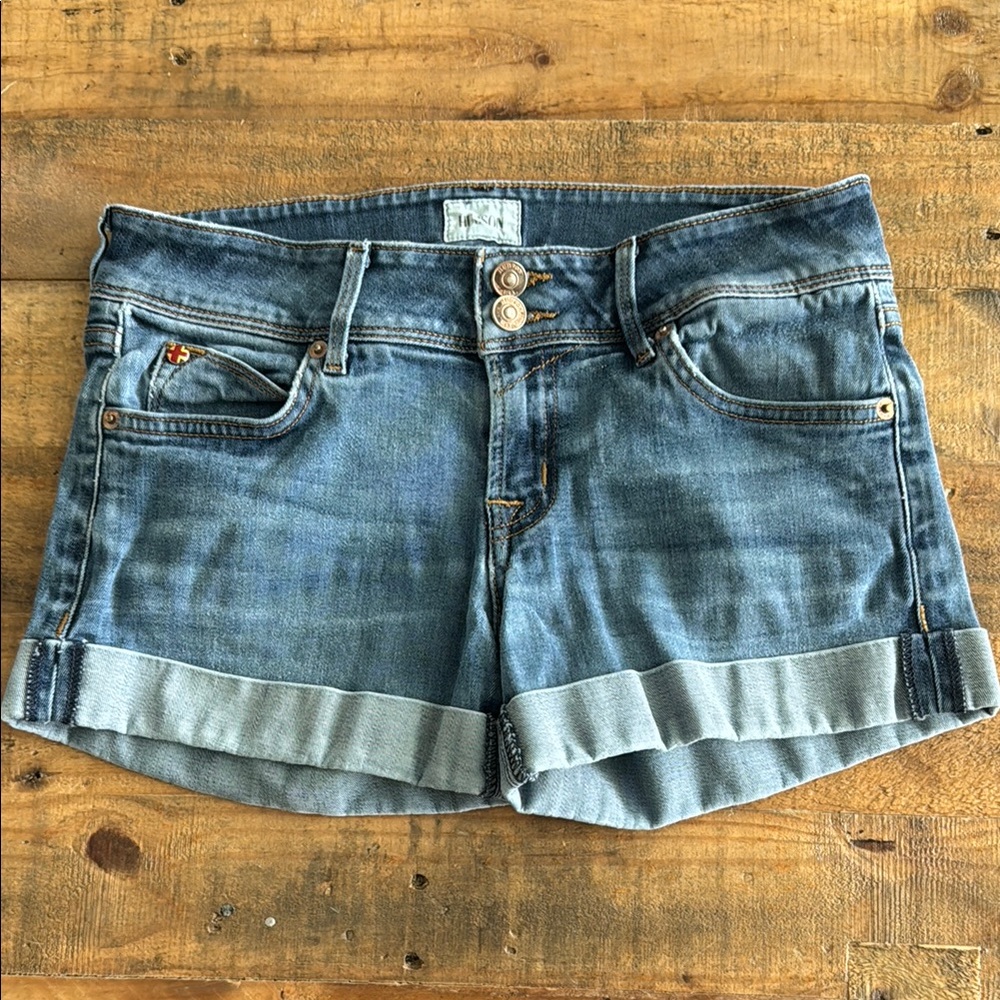 Hudson Jeans Blue Jean Denim Shorts with Rolled Hems